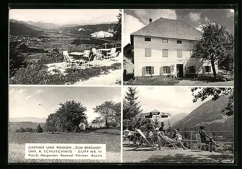 AK St. Margareten im Rosenthal, Gasthof und Pension Zum Berghof, Gupf Nr. 11