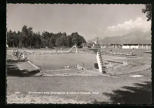 AK Feldkirch-Giesingen, Schwimmbad beim Campingplatz