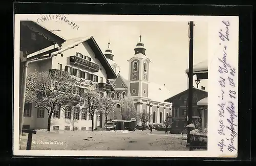 AK St. Johann in Tirol, Blick zur Kirche