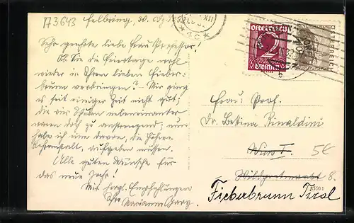 AK Felbring, Ortsansicht und Hohe Wand