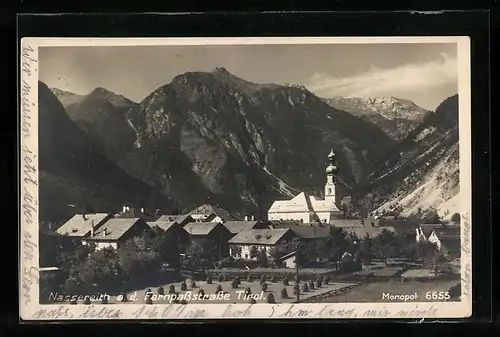 AK Nassereith, Ortsansicht mit Kirche