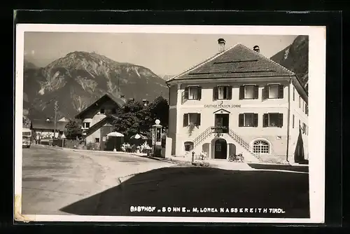 AK Nassereith, Gasthof-Pension Sonne mit Shell-Tankstelle