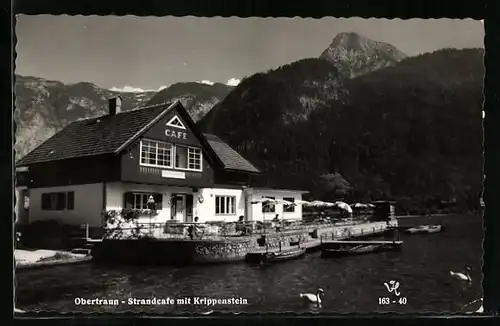 AK Obertraun, Strandcafé mit Krippenstein