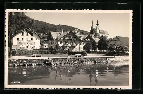 AK Attersee, Badegeäste am Strand