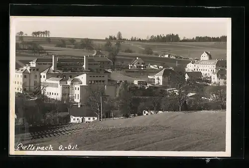 AK Gallspach, Ortspartie aus der Vogelschau