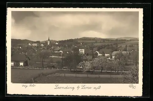 AK Leonding, Ortsansicht aus der Vogelschau