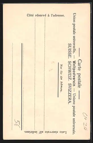 AK Zürich, Gemüsemarkt und St. Peterskirche