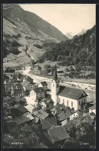 AK Amsteg, Teilansicht mit Kirche