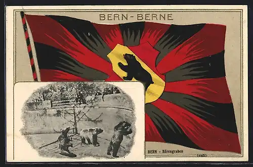 AK Bern, Bärengraben und Flagge