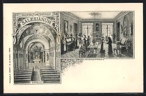 AK Zug, Haushaltungsschule Salesianum, Kapelle, Musikzimmer