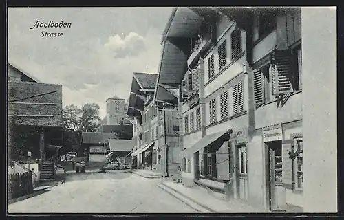 AK Adelboden, Blick in Strasse