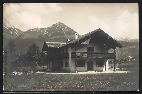AK Berchtesgaden, Pension Hochwaldlehen A. Günther mit Umgebung