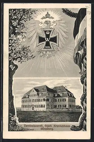 AK Günzburg, Vereinslazarett, Städt. Krankenhaus