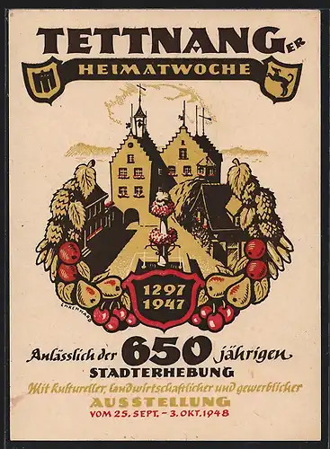 AK Tettnang, Heimatwoche anlässlich der 650 jährigen Stadterhebung 1947, Rathaus