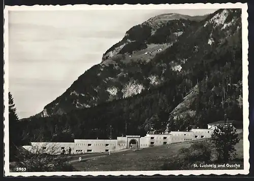 AK St. Luziensteig, Ortsansicht mit Guscha