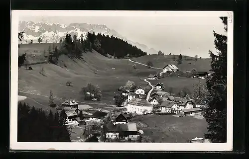 AK St. Kolomann, Ortspanorama mit Untersberg