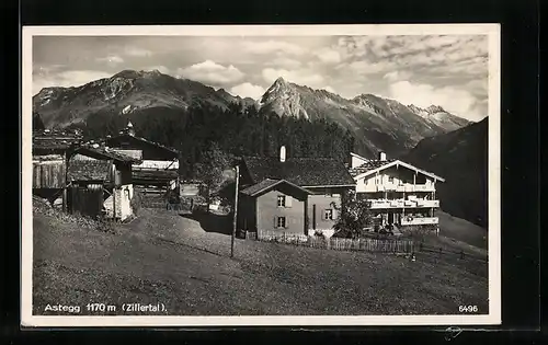 AK Finkenberg im Zillertal, Astegg mit Bergpanorama