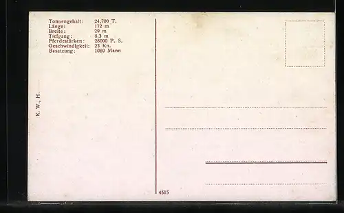 AK Die Mannschaft von S.M.S. Kaiser in Parade