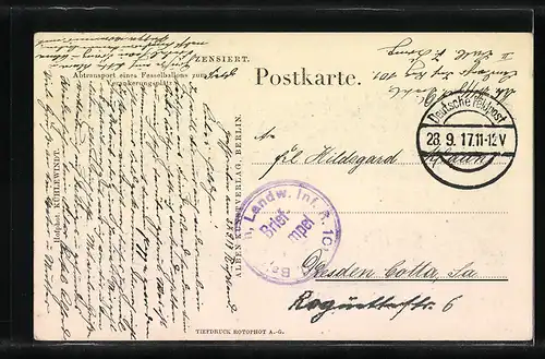 AK Münchener Ostpreussenhilfe, Abtransport eines Fesselballons