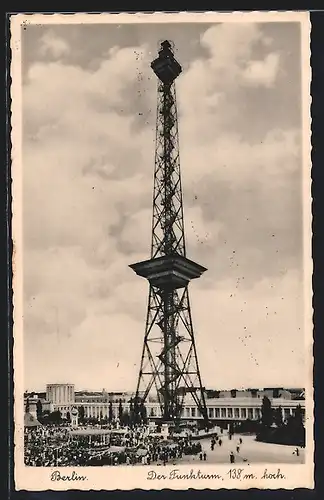 AK Berlin-Charlottenburg, Blick auf den Funkturm