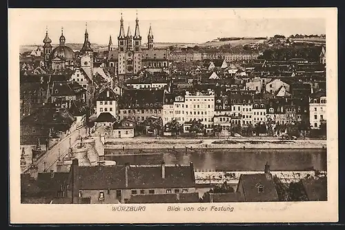 AK Würzburg, Blick von der Festung