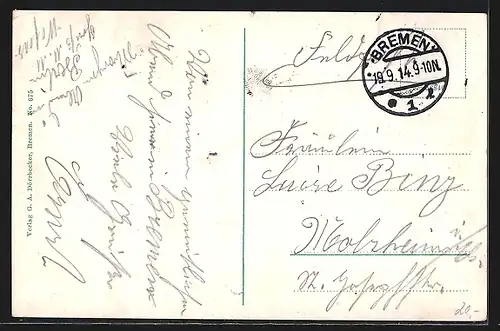 AK Bremen, Rathaus mit Dom und Börse