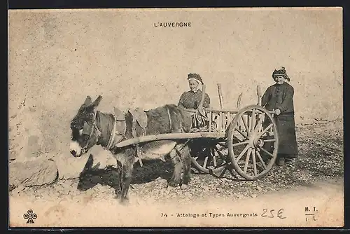 AK L`Auvergne, Attelage et Types Auvergnats