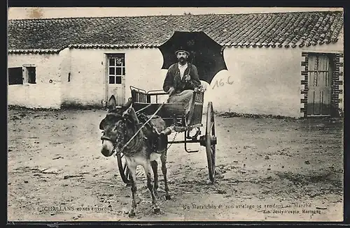 AK Challans, Un Maraichin et son attelage se rendant au marche