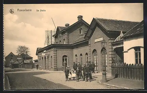 AK Roeselare, De Statie, Bahnhofsgebäude