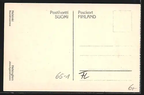 AK Helsinki, Rautatieasema, Bahnhof