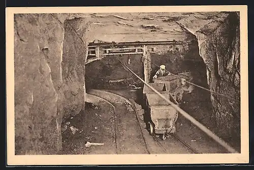 AK Djebel-Kouif, Mine de Djebel-Kouif, Cie des Phosphates de Constantine, Accès sur la galerie de niveau..., Bergbau