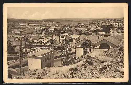 AK Djebel-Kouif, Mine de Djebel-Kouif, Cie des Phosphates de Constantine, Vue panoramique, Traînage El Bey, Bergbau