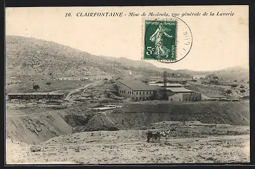 AK Clairfontaine, Mine de Mesloula, Vue générale de la Laverie, Bergbau