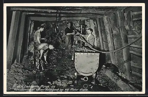 AK Limburg, In de Z. Limburgsche Mijnen, Werkzaamheden op een kolenpost, Kohlebergbau