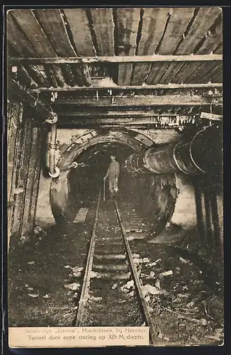 AK Hoensbroek bij Heerlen, Staatsmijn Emma, Tunnel door eene storing, Kohlebergbau