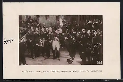 Künstler-AK Adieux de Napoléon à la Garde Impériale à Fontaineblue
