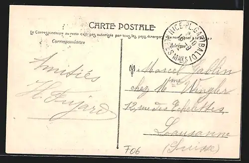 AK Nice, Vue panoramique du Jardin public