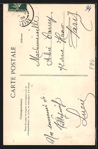 AK Villejuif, L`Eglise, Passepartout