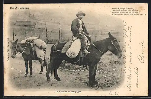 AK Auvergne, Le Meunier en campagne