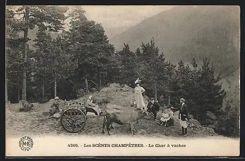 AK Auvergne, Les Scènes Champêtres, Le Char à vaches