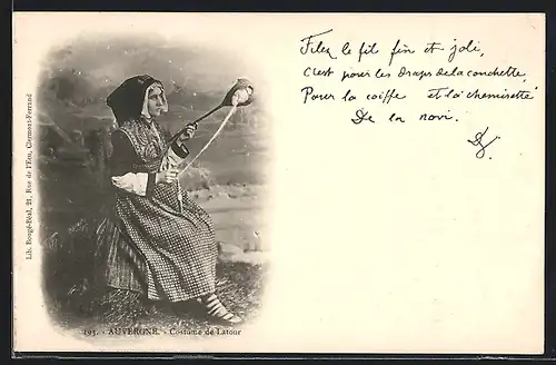 AK Auvergne, Costume de Latour