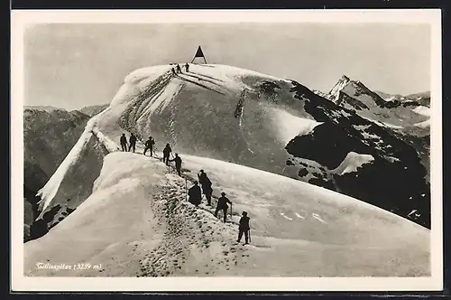 AK Bergsteiger auf der Titlisspitze im Schnee