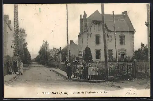 AK Treignat, Route de l`Arborée et le Pont