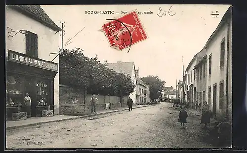 AK Bourg-Lastic, Strassenpartie mit Lebensmittelgeschäft