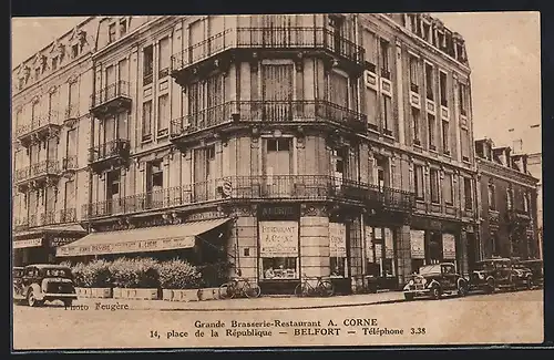 AK Belfort, Grande Brasserie-Restaurant a. Corne, 14, Place de la République