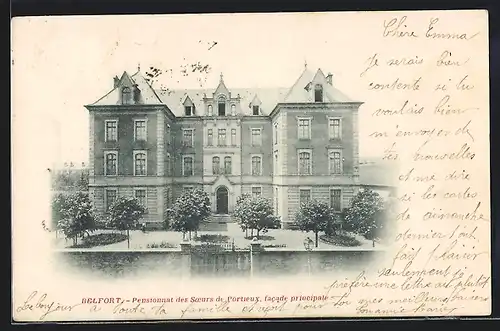 AK Belfort, Pensionnat des Soeurs de Portieux, Facade principale