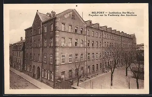 AK Belfort, Institution Ste-Marie, Facades sur le Faubourg des Ancêtres