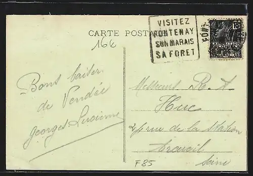 AK Fontenay-le-Comte, La Rue des Loges, Strassenpartie