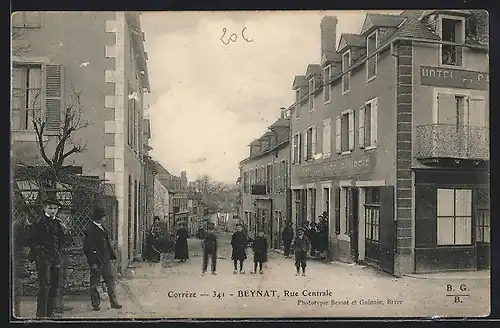 AK Beynat, Rue Centrale, Strassenpartie
