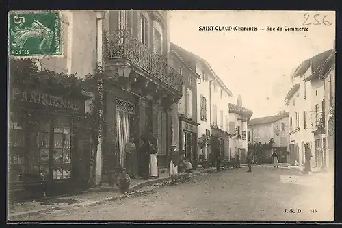 AK Saitn-Claud, Rue du Commerce, Strassenpartie